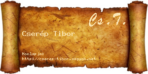 Cserép Tibor névjegykártya